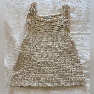 Madewell Ivory Crochet Tank